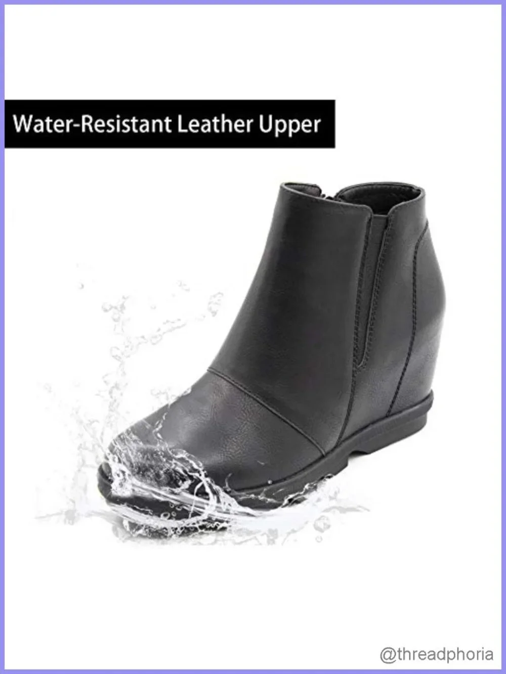Women's Wedge Ankle Booties Hidden Heel Slip-On Boots